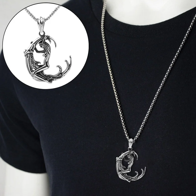 1 шт. Moon Godness Wicca волшебный амулет талисман мужской кулон ожерелье Луна женское