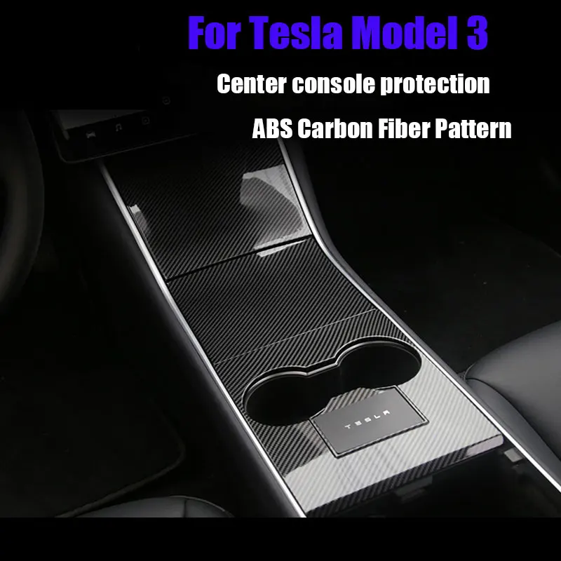 Для Tesla модель 3 центральная консоль подстаканник панель ABS крышка отделка 3M наклейка 4 цвета