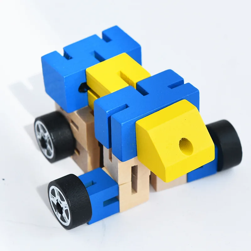 Детские игрушки оптом деревянные Автоботы Обучающие трансформации Деревянный робот игральная модель игрушки бутик Горячая Распродажа