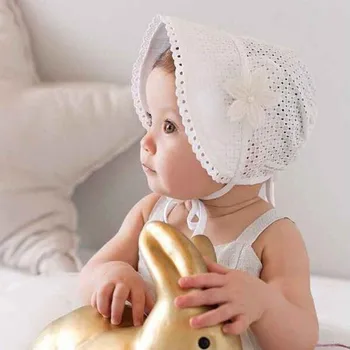 

Cute Toddlers Baby Girls Flower Princess Sun Hat Cap Summer Cotton Hat Bonnet