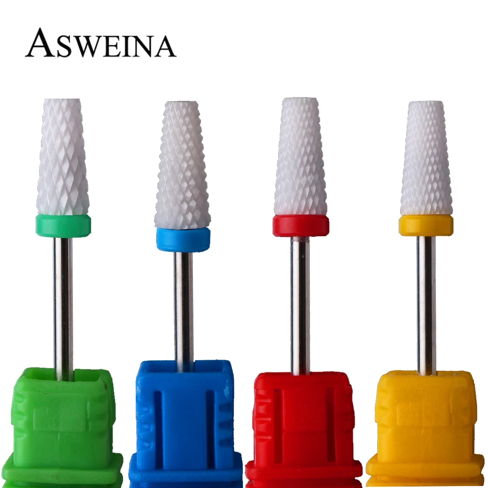 

1pc Rotary Milling Cutter Ceramic Nail Drill Bits Manicure Burr Pedicure Electric Machine Nail Files Acrylic Gel Polish Tools
