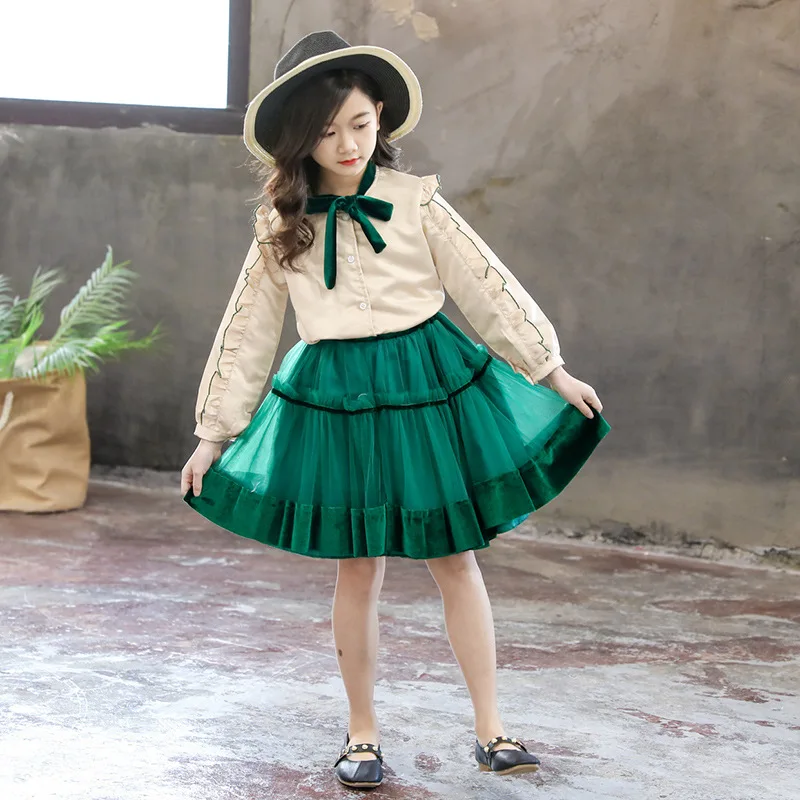 

Girls Dress Western Style Frilled Mesh Dress 2019 Spring New Style Big Boy Korean-style Princess Dress Spring And Autumn