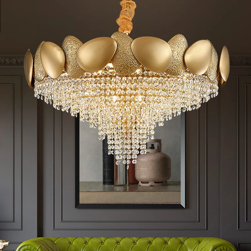 

Luxury Crystal Chandelier Lighting For Living Room Modern Villa Crystal Chandelier Designer Light Fixture Indoor