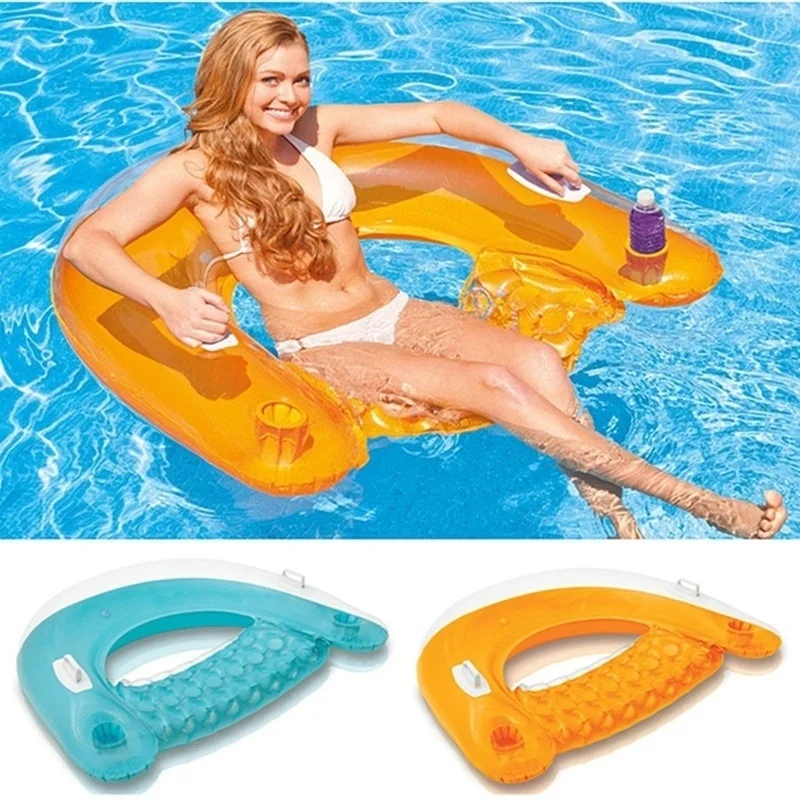 

Inflatable swimming pool floating bed seat swimming row mat outdoor sea beach adult children summer vacation holiday