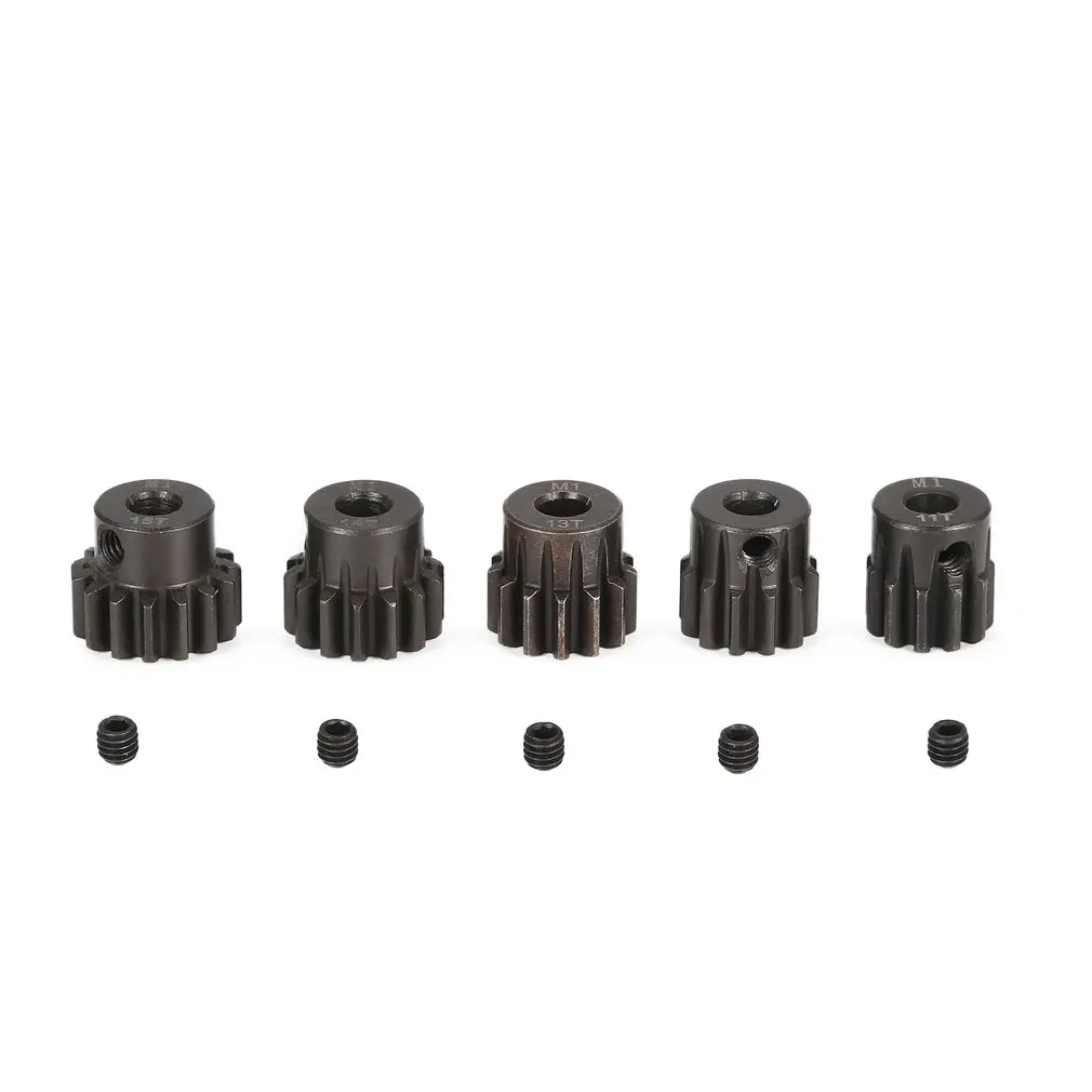 

SURPASS HOBBY 5Pcs M1 5mm 11T 12T 13T 14T 15T Metal Pinion Motor Gear Set for 1/8 RC Car Truck Brushed Brushless Motor
