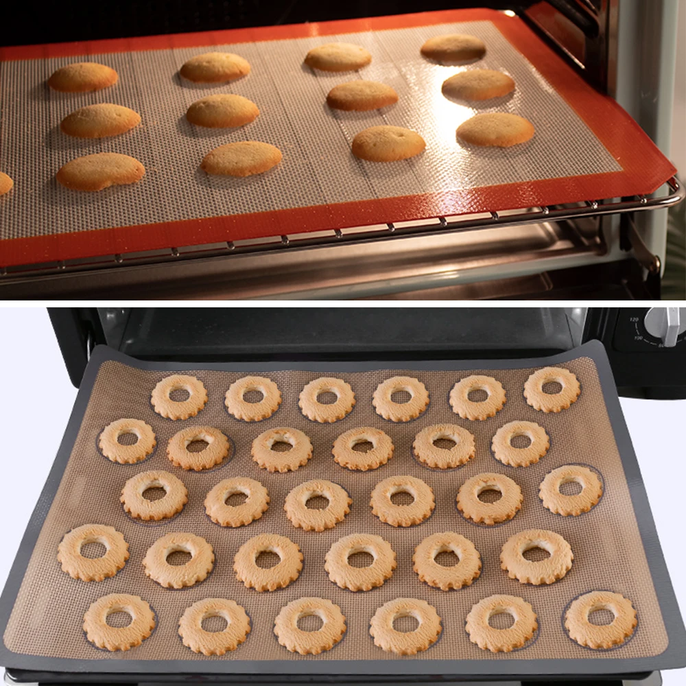 Onuobao macaron almofada de forno de cozimento de silicone casa biscoito feijão puffs retangular antiaderente pan forno não vara esteira