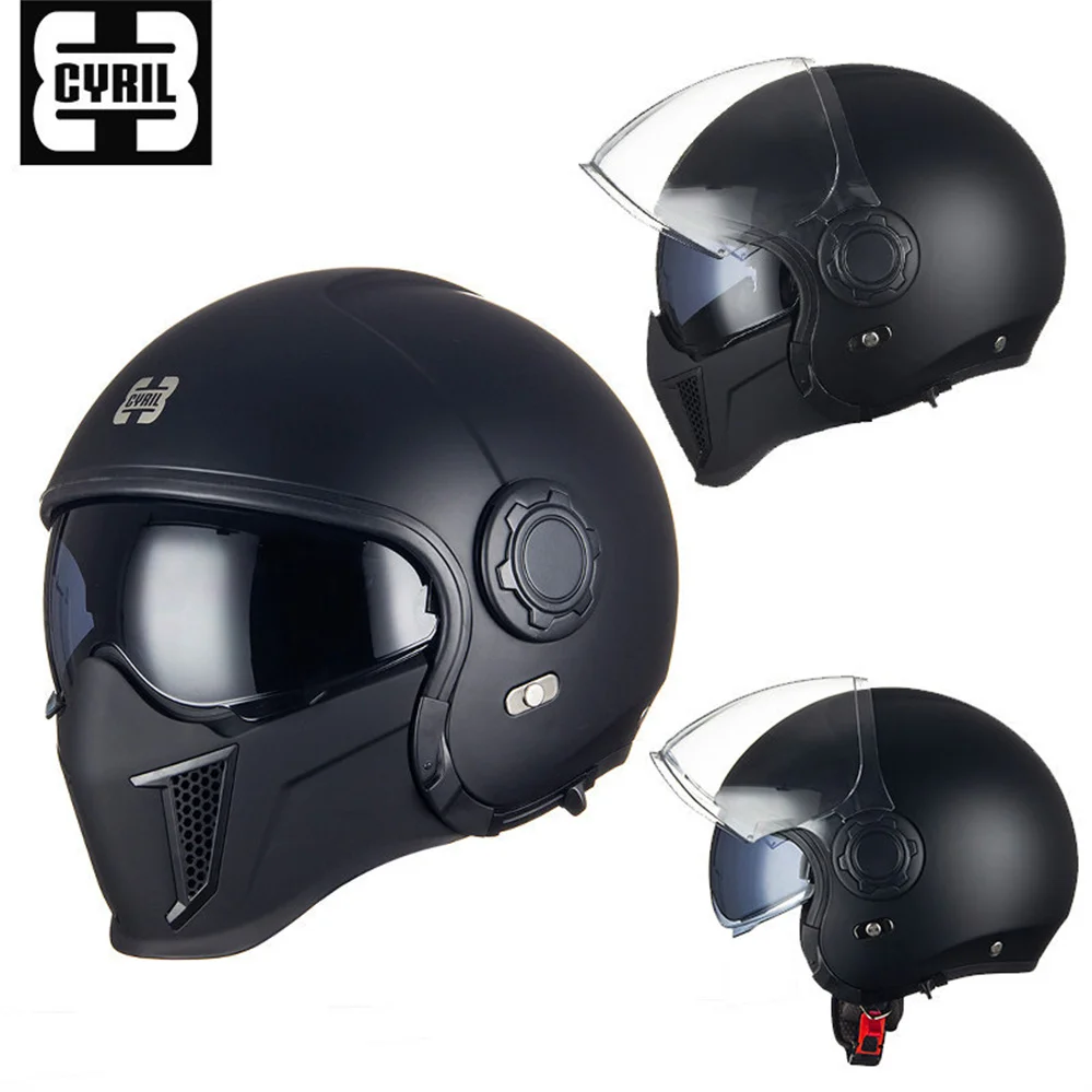 Dot Korea Retro Style Full Face Scorpion Helmet Mento Rimovibile Unisex Moto Capacete Sicurezza Casco Aperto Di Alta Qualità