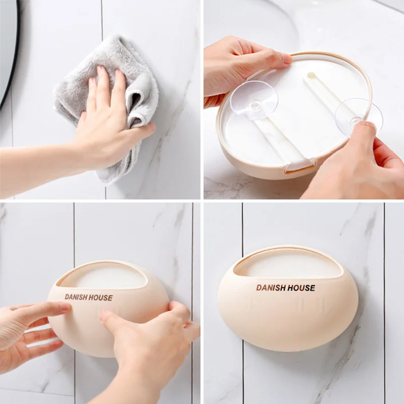 4 сетки яйца дизайн настенная подставка для зубных щеток присоски держатель макияж инструмент Organizor стойки аксессуары для ванной комнаты