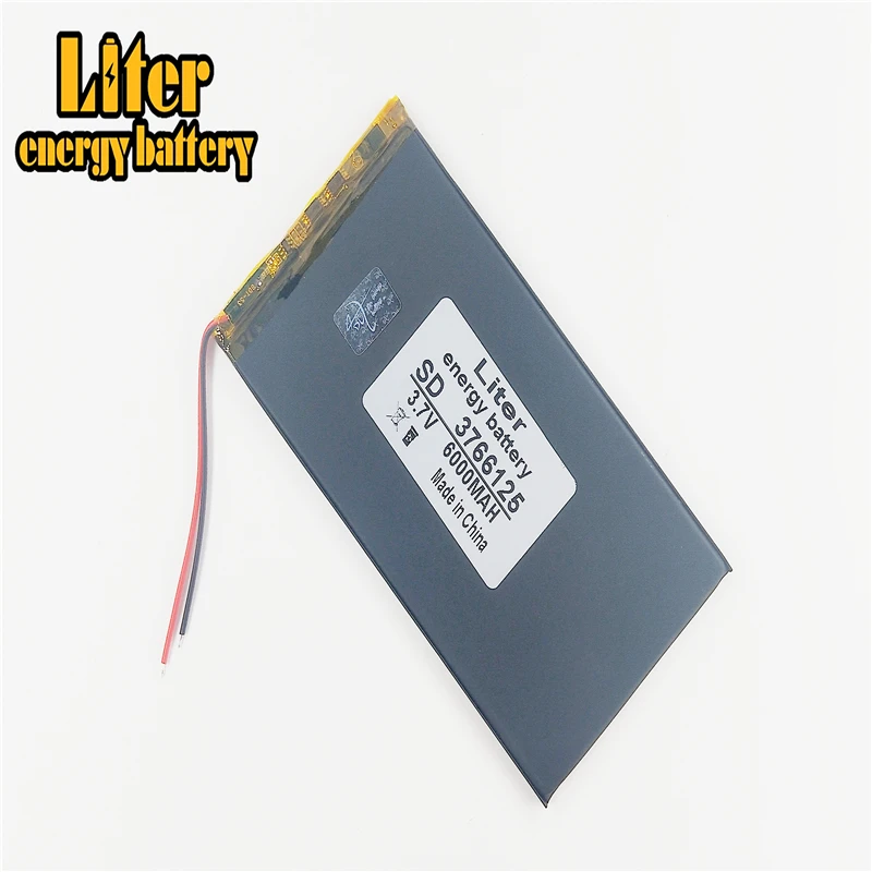 3 7 V 6000 мА/ч 3766125 3765125 3565125 PLIB (полимерный литий ионный аккумулятор) аккумулятор для