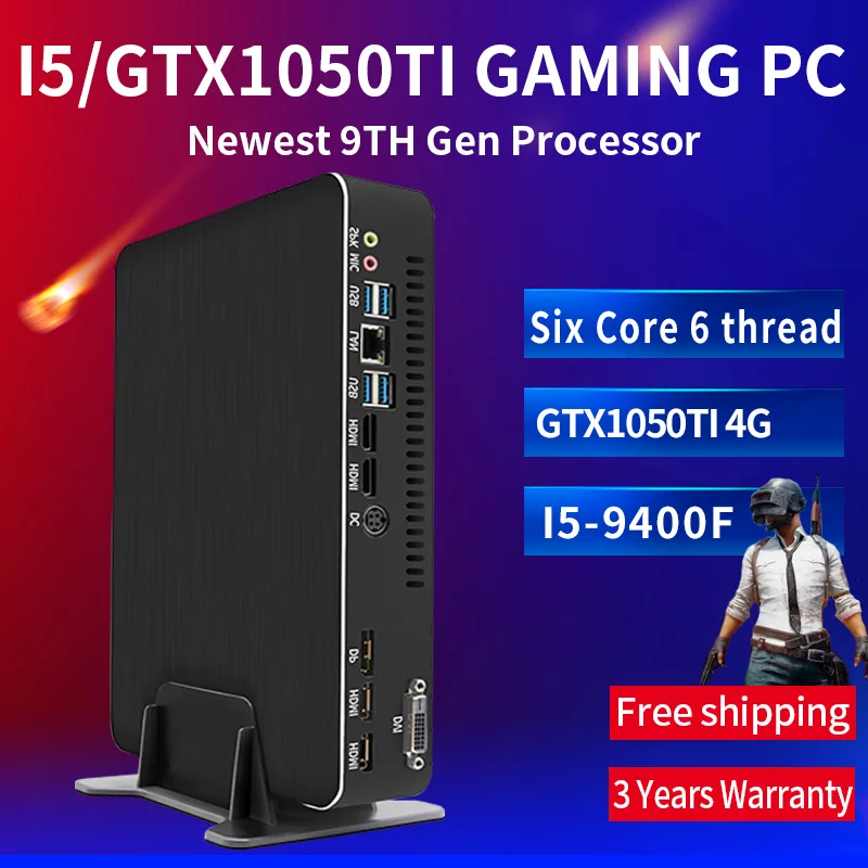 Gaming Computer i5 9400F GTX1050TI 4GB Dedicated Card DDR4 Mini PC Windows 10 Desktop Computer 2 2