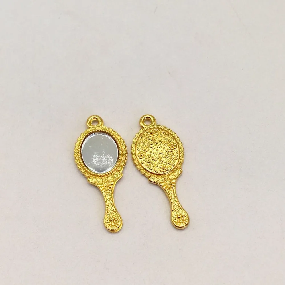 10 pcs Retro mirror charms fit DIY Handmade Jewelry Makeing earring necklace bracelet accessories souvenir