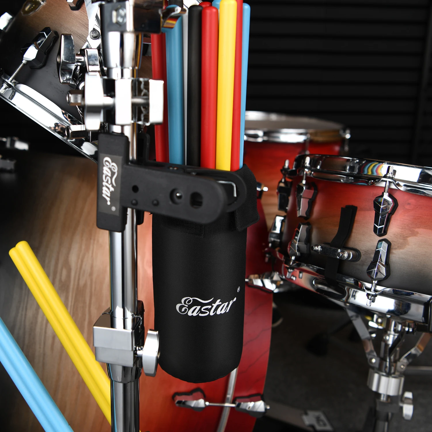 Eastar клип на барабан держатель Чехол Зажим Тип чехол для барабанных палочек контейнер большой емкости ударные инструменты аксессуары