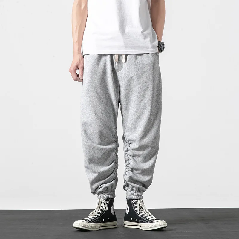 

2019 Spring And Summer New Style 4-Color Japanese-style Lace-up Bib Overall Loose-Fit Skinny Beam Leg Fashion Man Casual Pants z