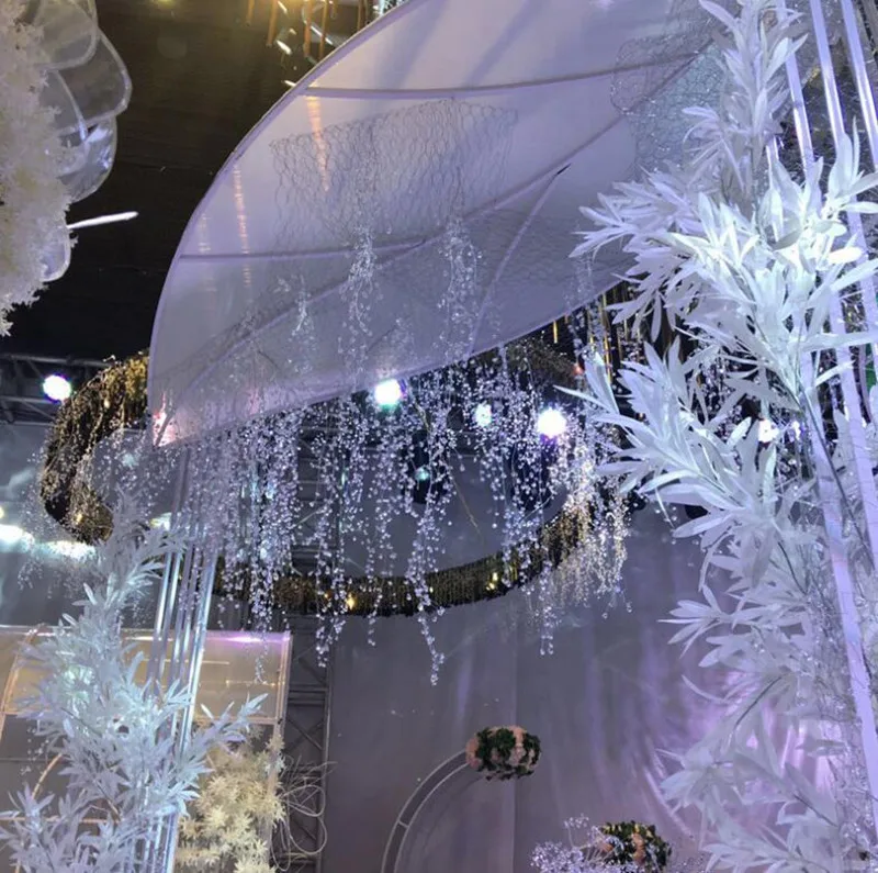 100/120/150cm Acrylic Crystal Bead Curtain Clear Water Drop Diamond Shape Branch String Garland For Wedding Party Decor Supplies