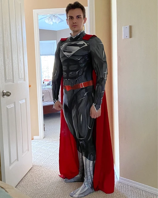 The Man of Steel Cosplay Costume Adults Kids Superhero Suit Halloween  Bodysuit - AliExpress
