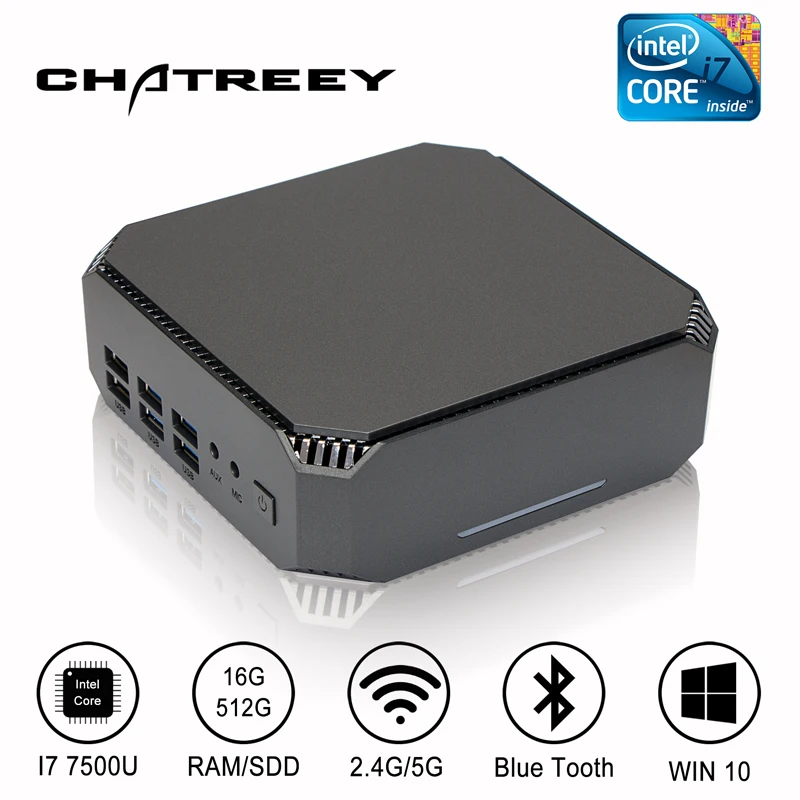 Настольный игровой мини компьютер Intel Core i7 7500u с Windows 10/linux NVME SSD HTPC|Мини ПК| |