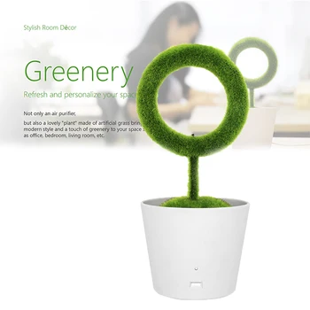 

New Desktop Plant Air Purifier Negative Ions Releasing Air Cleaner Ionizer For Home Office Room, Removing Airborne Pollutants