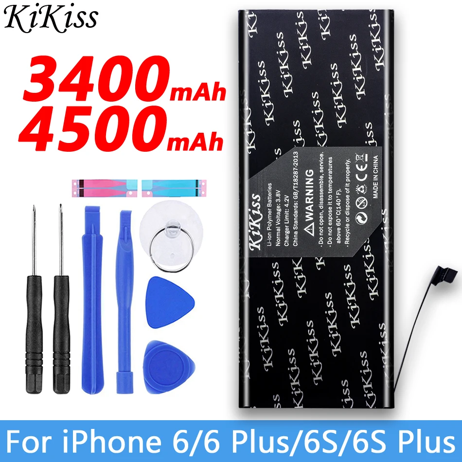 Высоко KiKiss батарея мобильного телефона для iPhone 6 6s 6plus 6s Plus замена внутренней батареи для iPhone6 6 S 6p 6s P 6plus