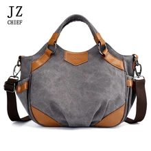 JZ CHIEF Сумка-тоут женская Холщовая Сумка на плечо Женская Холщовая Сумка Большая вместительная сумка-хобо сумка-мессенджер винтажная Лоскутная