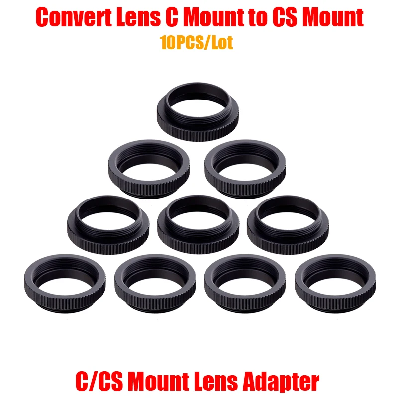 10PCS/Lot Economical Metal 5mm C to CS Mount Lens Adaptor