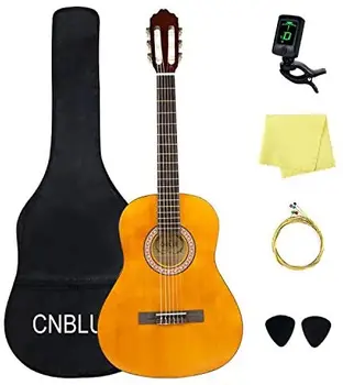 

Kid Beginner Guitar Classical Guitar Acoustic Guitar 1/2 Half Size 30 inch Nylon Strings … (30 inch, sunset)