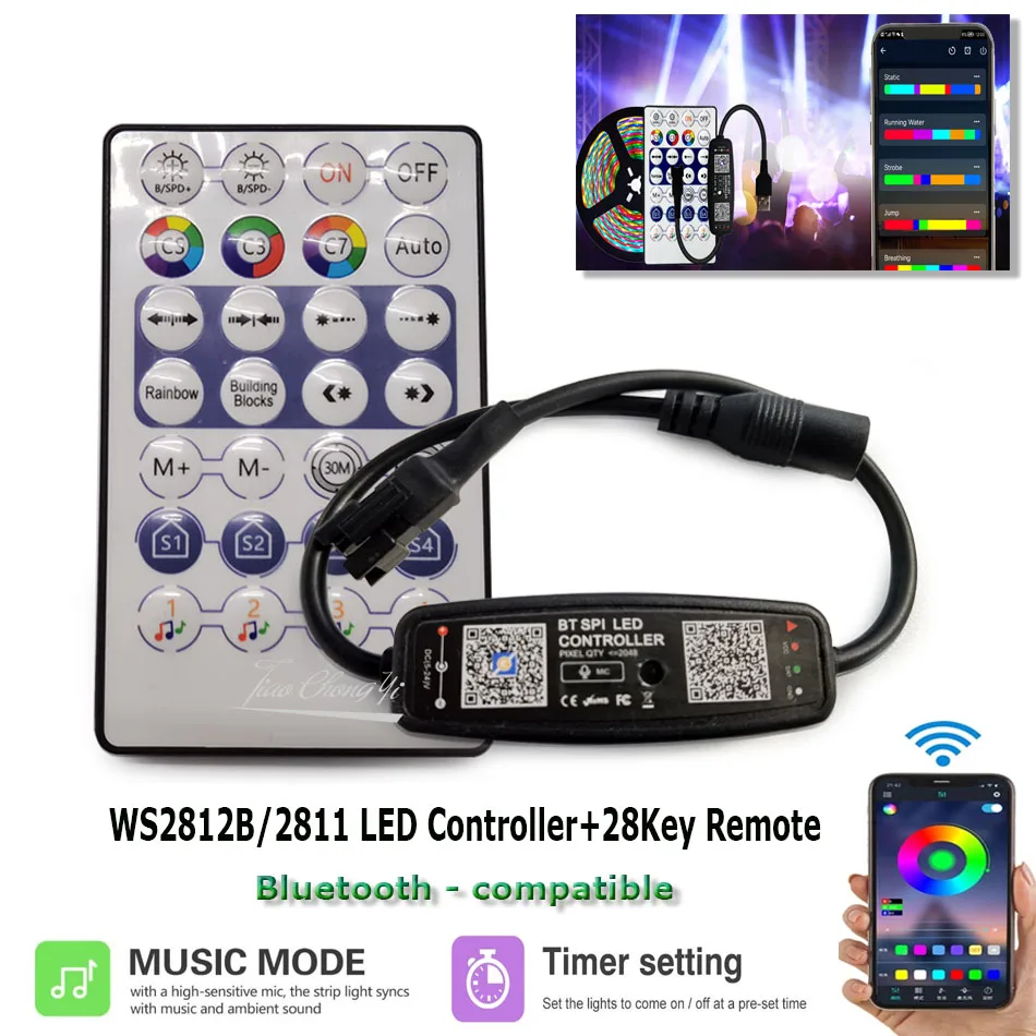 WS2812B Controller Bluetooth Music APP Control für LED Strip Light WS2811 Lights