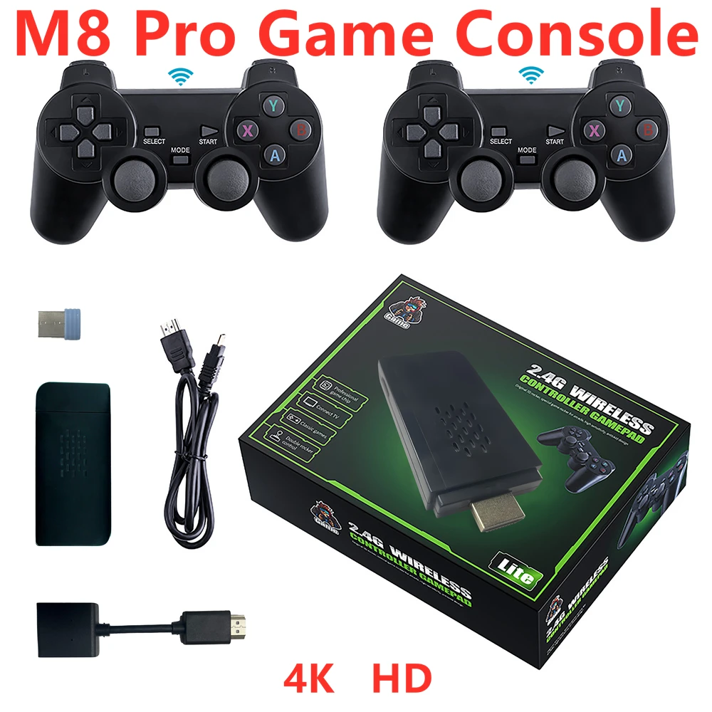 Игровая Ретро консоль 64G 4K HD 10000 для PS1/GBA/MD/SNES/Sega беспроводной контроллер подарок
