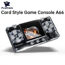 New POWKIDDY A66 Children's Retro Mini Handheld Transparent Game Console 2.0inch Color LCD Display 4000 Games Children's Gifts