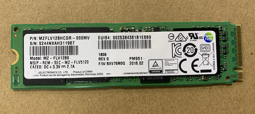 MZ-FLV1280/2560/5120 SSD для microsoft Surface Pro 4