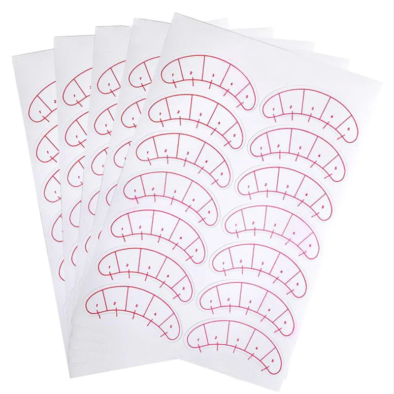 Pegatina para pestañas postizas, pestañas postizas, almohadillas para los ojos, envolturas de papel, parches de práctica, herramienta de maquillaje, extensión, 70 pares