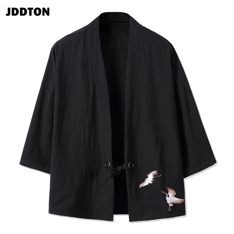 JDDTON Spring Men's Cotton Linen Kimono Fashion Loose Long Cardigan Outerwear Vintage Coats Male Jackets Casual Overcoats JE077 JDDTON Spring Men's Cotton Linen Kimono Fashion Loose Long Cardigan Outerwear Vintage Coats Male Jackets Casual Overcoats JE077