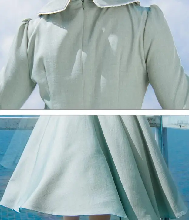 Осень Новое поступление ретро Цветочная вышивка Питер Пэн воротник три четверти рукав женское длинное платье
