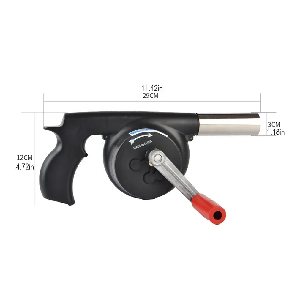 

Outdoor Manual Combustion Blower Large Hairdryer Hand-Cranked Combustion Blower Manual Fan Barbecue Picnic Camping