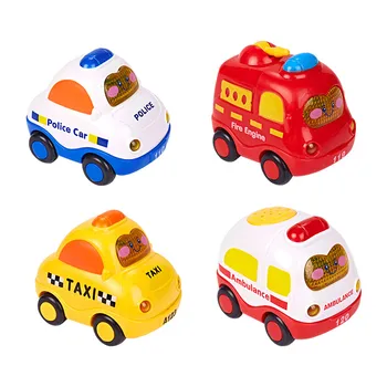 

4PCS Car Model Toy Pull Back Car Toys Mobile Vehicle Fire Truck Taxi Model Kid Mini Cars Boy Toys Gift Diecasts Toy for Children