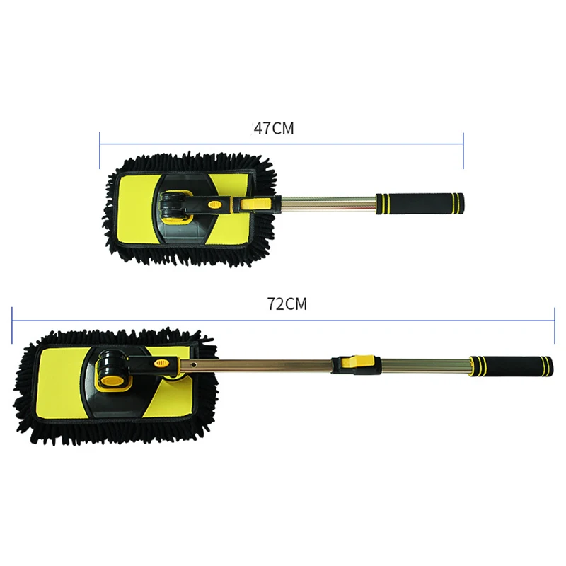 Тряпка для автомобиля, водопоглощающая синель, щетка для мытья автомобиля, набор для чистки салона и экстерьера с выдвижной ручкой для