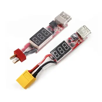 

2S-6S Lithium Battery Charger Converter T-Plug XT60 Plug With Voltage Display for iphone Ipad new