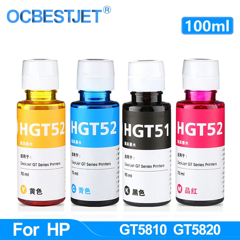 Kit de recarga de tinta para impresora HP GT51, GT52, GT5810, GT5820, GT  100, GT 5810, para todas las Series de inyección de tinta, botella de 5820  ML - AliExpress Ordenadores y oficina