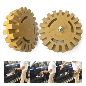 

pneumatic car sticker film glue remover pinstripe decal eraser rubber disk paint cleaner car wash cleaning polish auxiliary tool