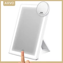 AEVO-Espejo de maquillaje con iluminación LED, espejo de tocador de escritorio con 72 LEDs, pantalla táctil, regalo para chicas