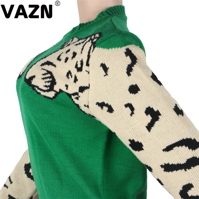 VAZN WNY050 качественный цветной трикотажный топ для женщин, с круглым вырезом, с длинным рукавом, короткие милые футболки, сексуальные женские короткие футболки