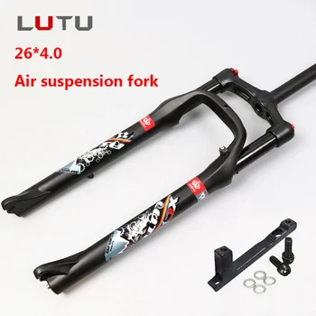

MTB Bike Suspension Fork 26" Locking Fat Air Bicycle Supention Forks 135mm for 4.0" Tire120mm Travel Snow Mountain Bike Fork
