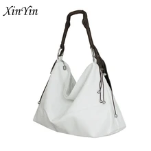 Простые мягкие кожаные белые сумки для женщин большая сумка с кисточками Элегантная Дамская Сумка Хобо на плечо сумка-мессенджер кошелек для отдыха