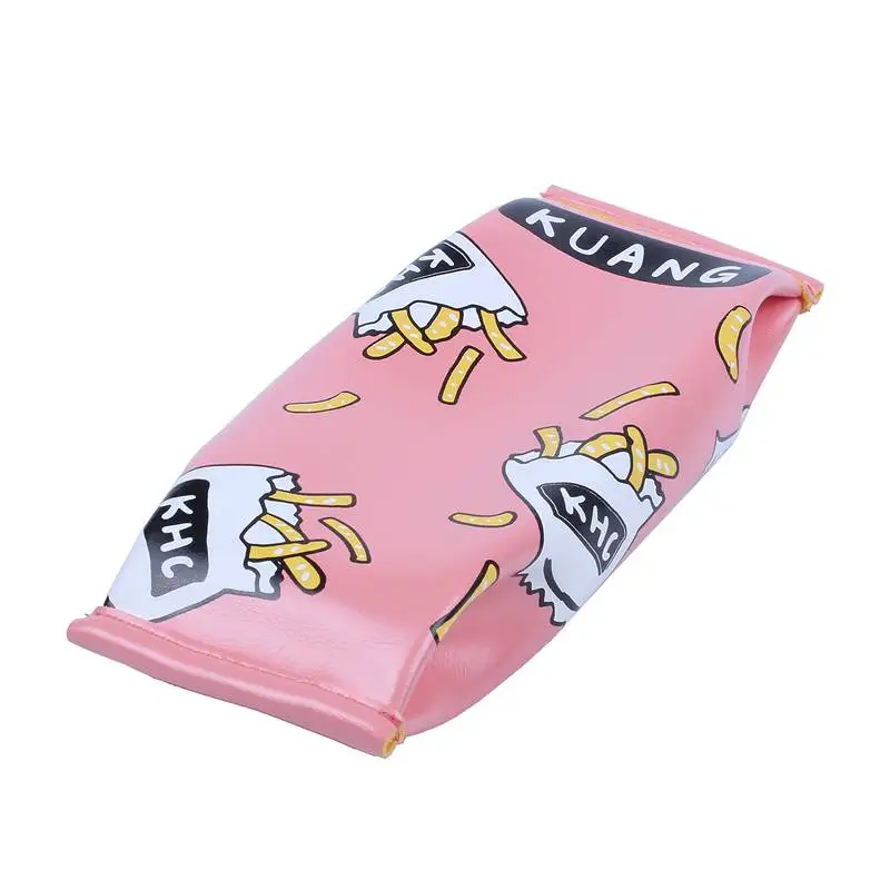 

1 Pcs PU leather Fruit Style Cute School Pencil Case for Girls Novelty Pen Bag Kawaii Stationery Office Supplies Pink