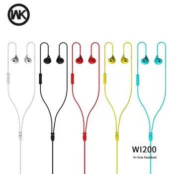 

WI200 3.5mm Wired Headset Noise Cancelling In-Ear Earphone Colorful fone de ouvido