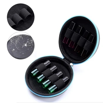 

4 Bottles Essential Oil Case 5ML Perfume Oil Essential Oil Box Travel Portable Carrying Holder Nail Polish Storage Bag