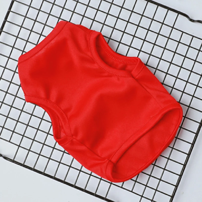 Летняя футболка для собак 1 шт. одежда круглый вырез без рукавов товары домашних