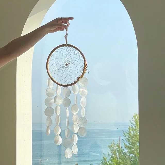 Kids Room Wall-mounted Toy INS Natural Shell Dream Catcher Wind Chimes Simple Minimalist Wall Hangings Homestay Outfit Props