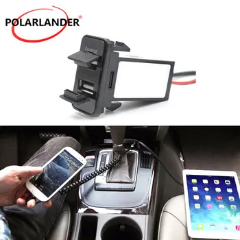 

5V 2.1A adapter socket Charger Dual USB interface port CarCharger for Nissan for Toyota for Honda for Mitsubishi for Mazda