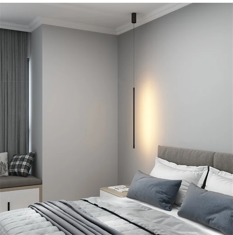 Скандинавский современный прикроватный светодиодный подвесной светильник для спальни, минималистичный подвесной светильник для гостиной, креативный подвесной светильник