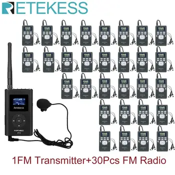 1 FM Transmitter FT11+30Pcs FM Radio Receiver PR13 Wireless Voice Transmission System For Guiding Church Meeting Training 1